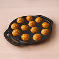 Premium CASTrong Cast Iron Premium Paniyaram Pan 20.8cm, Pre-seasoned, Nonstick, 100% Pure, Toxin-free, Medium 2.6kg