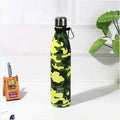 Premium Stainless Steel Camo Printed Vacuum Insulated Water Bottles 1L , Cola Shaped
