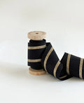 Premium Wood Spool Striped Ribbon