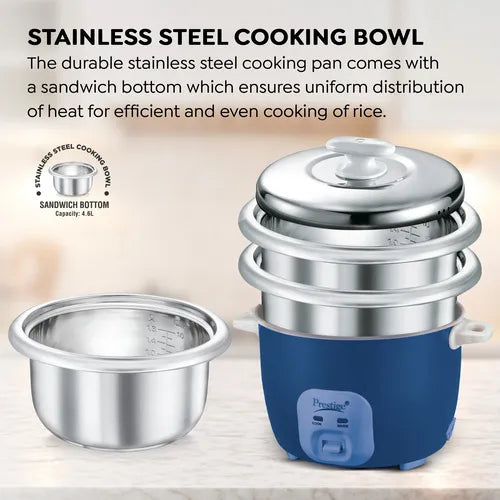 Prestige Cute rice cooker cool touch handles detail view showing ergonomic design