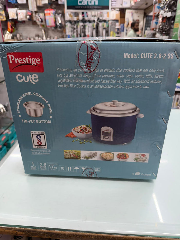 Prestige Cute 2.8-2 SS Rice Cooker 2.8L 1000W with Steel Bowl