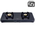 Prestige Edge 2 Burner Glass Gas Stove PEBS 02, Black (ISI Approved) - KITCHEN MART