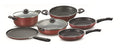 Prestige Omega Deluxe Glass Induction Base Non-Stick Kitchen Set, 6-Pieces - KITCHEN MART