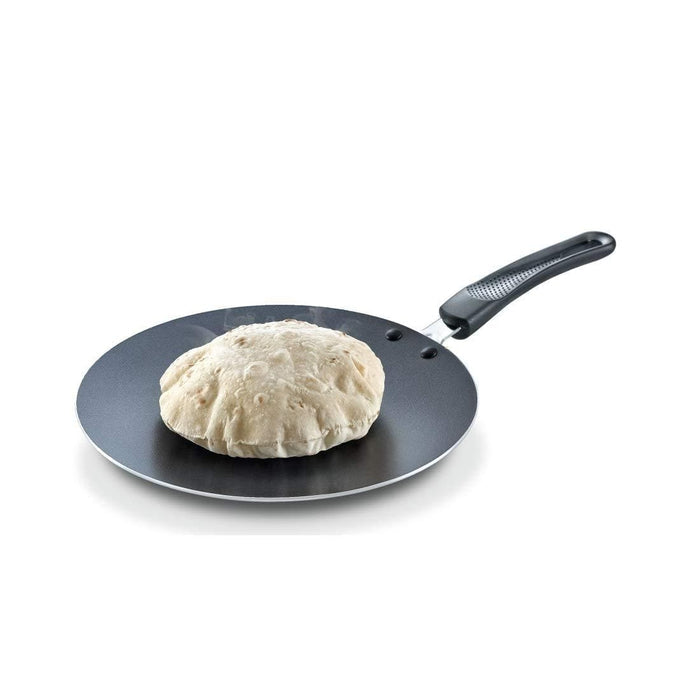Prestige Omega Select Plus Non-Stick Concave Tawa, Black - KITCHEN MART