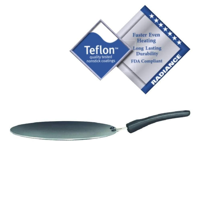 Prestige Omega Select Plus Non-Stick Concave Tawa, Black - KITCHEN MART