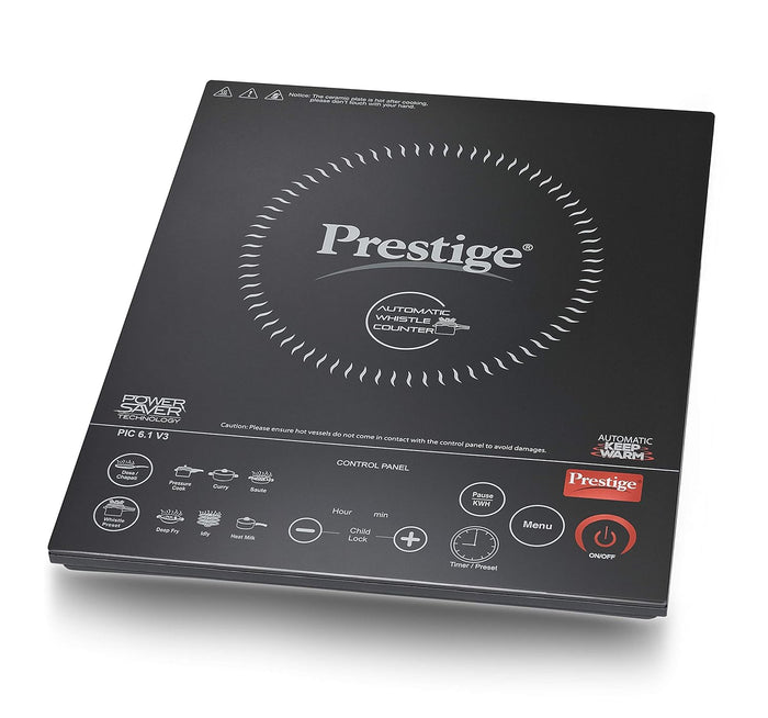 Prestige PIC 6.1 V3 2200W induction cooktop black with touch panel control