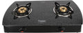 Prestige Premia Schott Designer Series GlassTop, 2 Burner Gas Stove, Black (GTS 02D) - KITCHEN MART