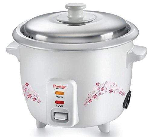 Prestige PRWO 1.5 500-Watt Delight Electric Rice Cooker with steaming feature (White) - KITCHEN MART