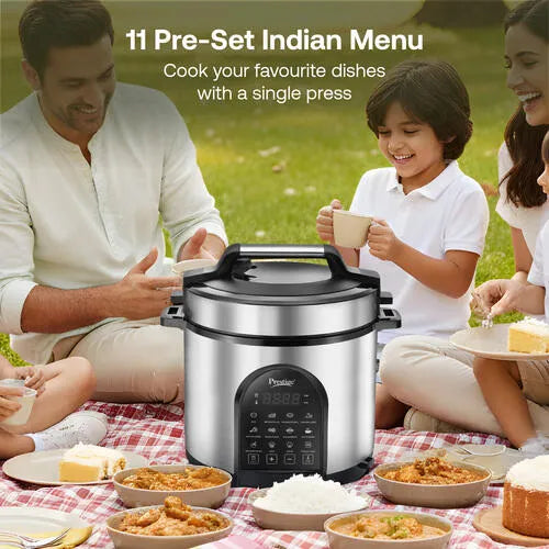 Prestige Smart Cook 6L Electric Cooker | 11 Pre-Set Menus | Steel Bowl