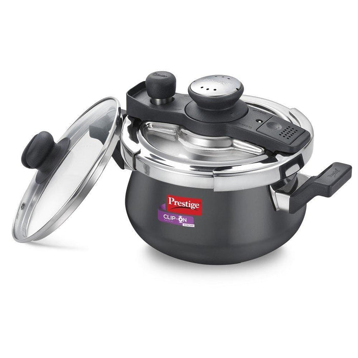 Prestige Svachh Clip-on Mini Hard Anadoised 3 Litre Pressure Handi - KITCHEN MART