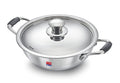 Prestige Triply Stainless Steel Kadai with Lid - KITCHEN MART