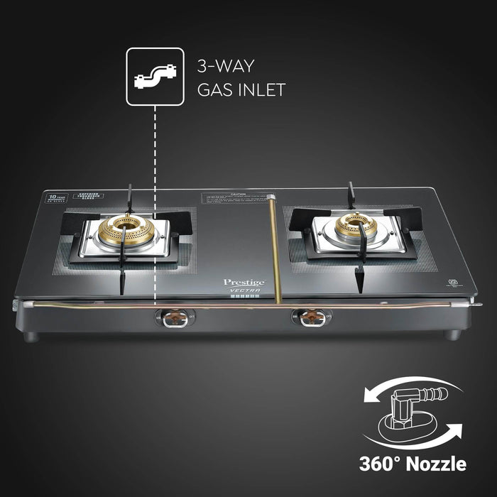 360° Revolving Nozzle & 3-Way Gas Inlet for Flexible Setup