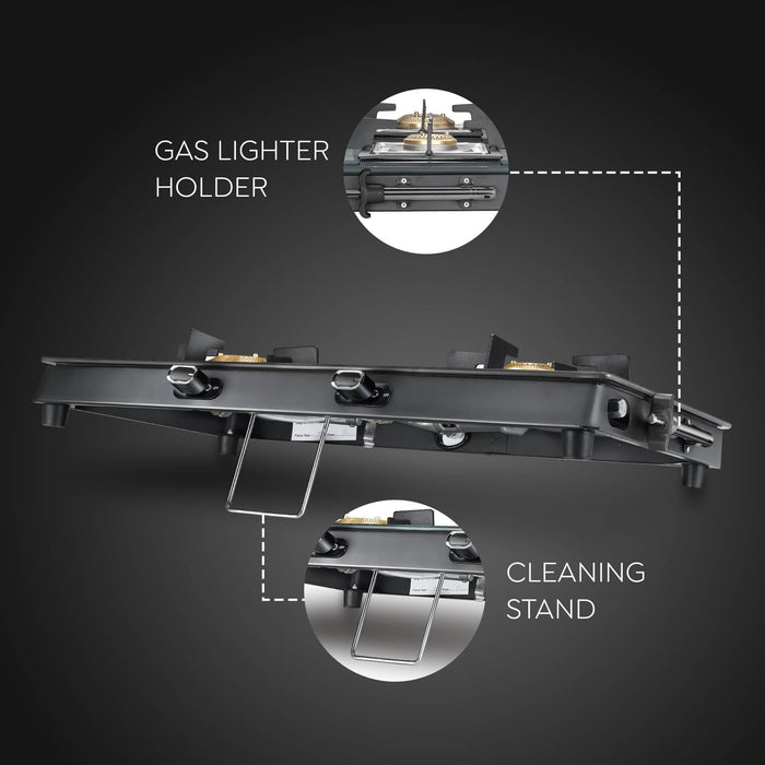 Easy-to-Clean Stand & Gas Lighter Holder for Hassle-Free Cookings