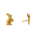 Rabbit & Carrot Asymmetric Earrings