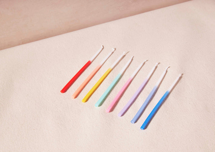 Rainbow Dipped Celebration Candle, Set of 16