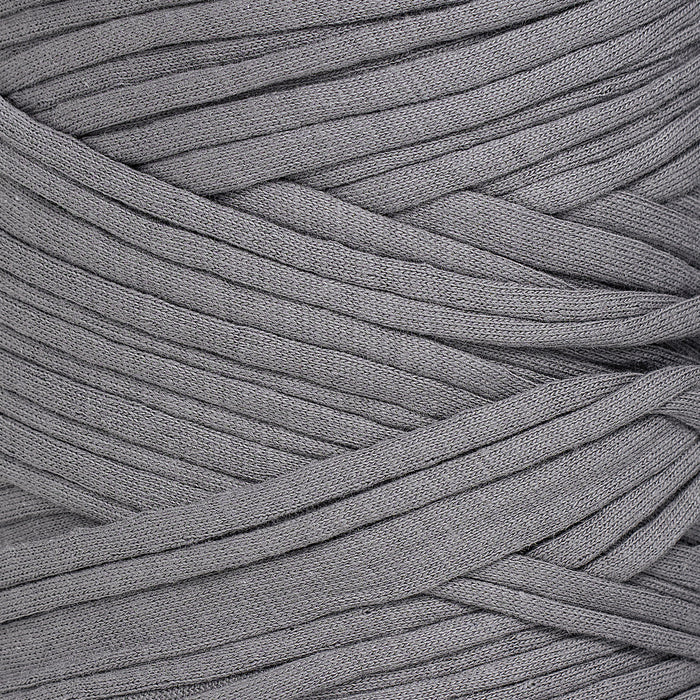 Recycled T-Shirt Fabric Yarn - Stone Gray Color