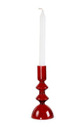 Red Retro Glass Candle Holder