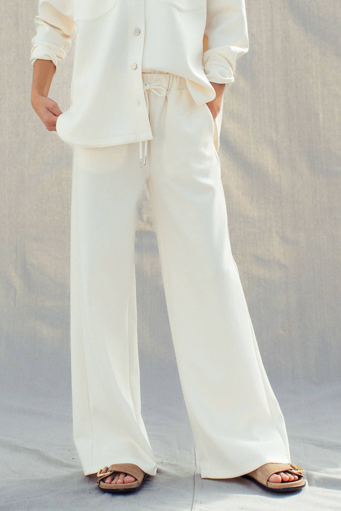 Remington Cotton Blend Wide Leg Drawstring Pants