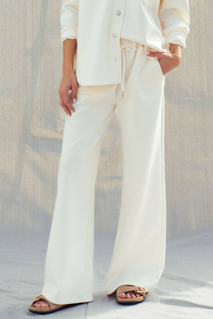 Remington Cotton Blend Wide Leg Drawstring Pants