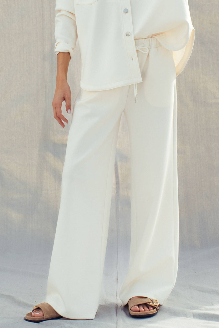 Remington Cotton Blend Wide Leg Drawstring Pants