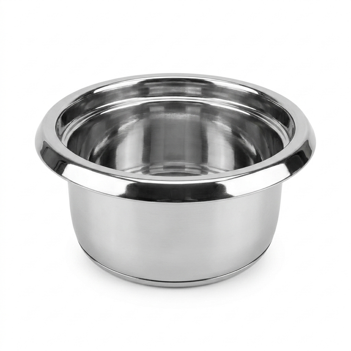 Panasonic 0.3 L rice cooker spare stainless steel container side angle view