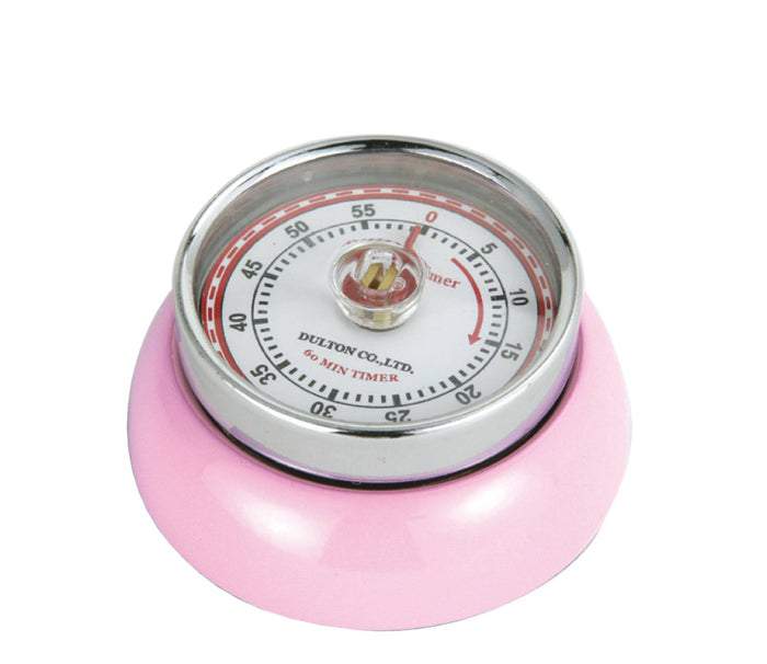 "Retro" Kitchen Timer, Pink, 2.75” x 1.25"