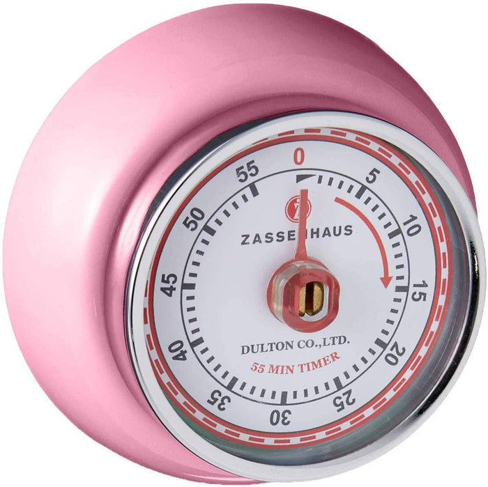"Retro" Kitchen Timer, Pink, 2.75” x 1.25"