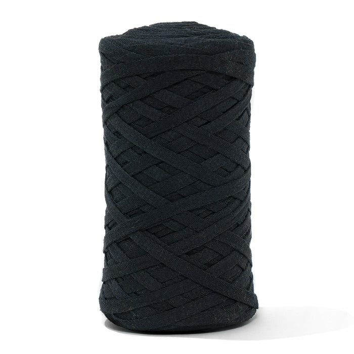 Ribbon Tape Yarn - Black Color