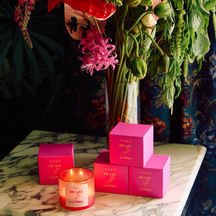 Pink De Las Flores Candle