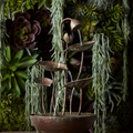 Rustic Metal Lotus Leaf Fountain 19.5"H