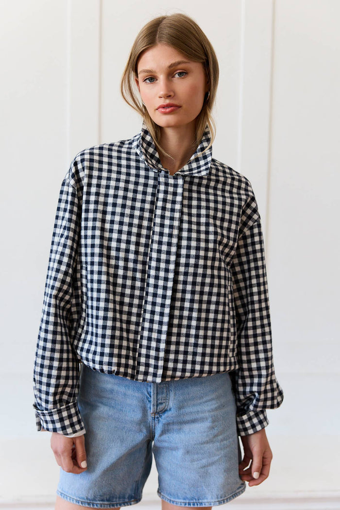 Sally Gingham Zip Lightweight Jacket
