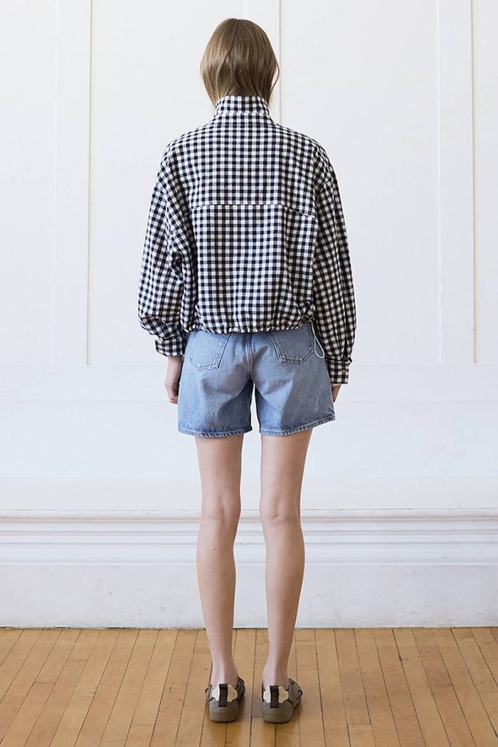 Sally Gingham Zip Lightweight Jacket