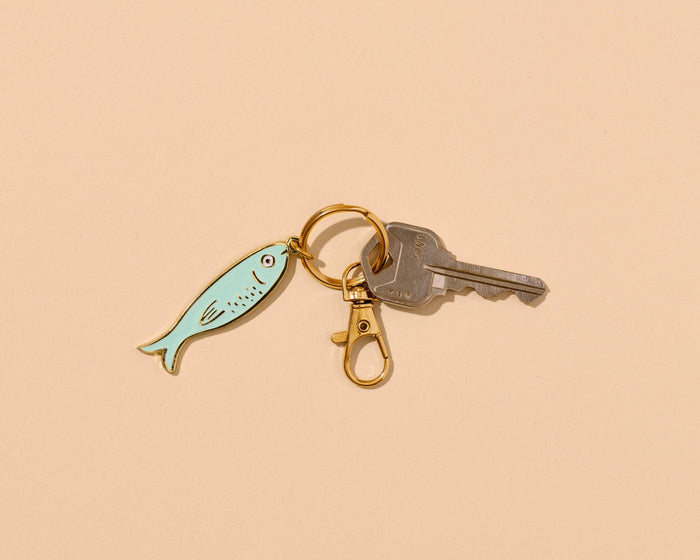 Sardine Enamel Keychain & Bag Charm