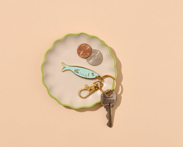 Sardine Enamel Keychain & Bag Charm