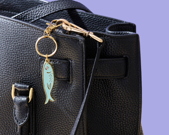 Sardine Enamel Keychain & Bag Charm