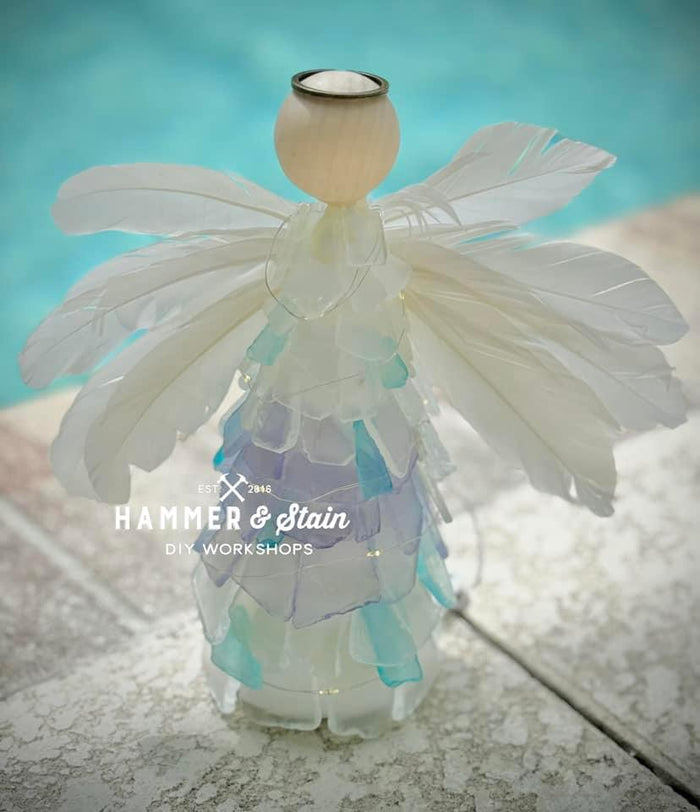9" SEA GLASS ANGEL / FREE MINI TREE