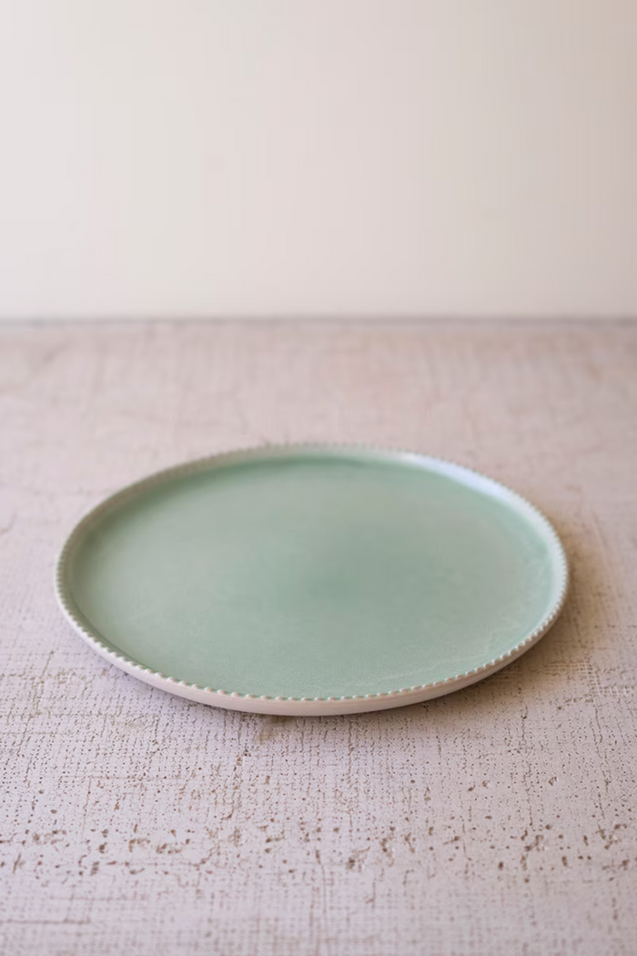 Sea Mist Ceramic Dinner Plate, Salad Plate, and Bowl Box/6 Sets