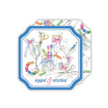 Sippin' & Stitchin' Needlepoint Cocktails Die-Cut Coaster