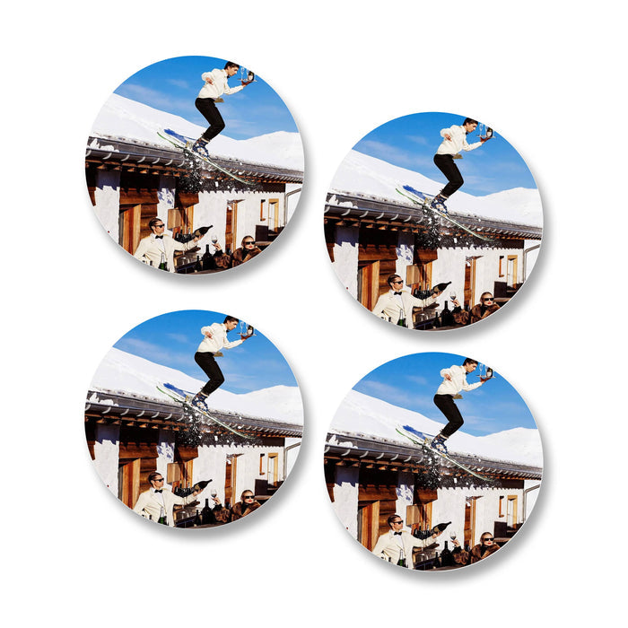 Ski Bar Ceramic Coasters