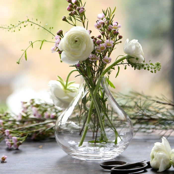 Small Crystal Vase with Stars Design