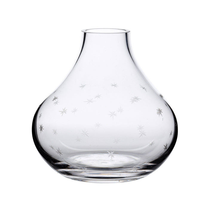 Small Crystal Vase with Stars Design