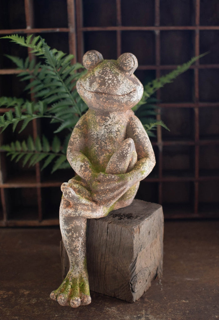 Small Faux Concrete Frog