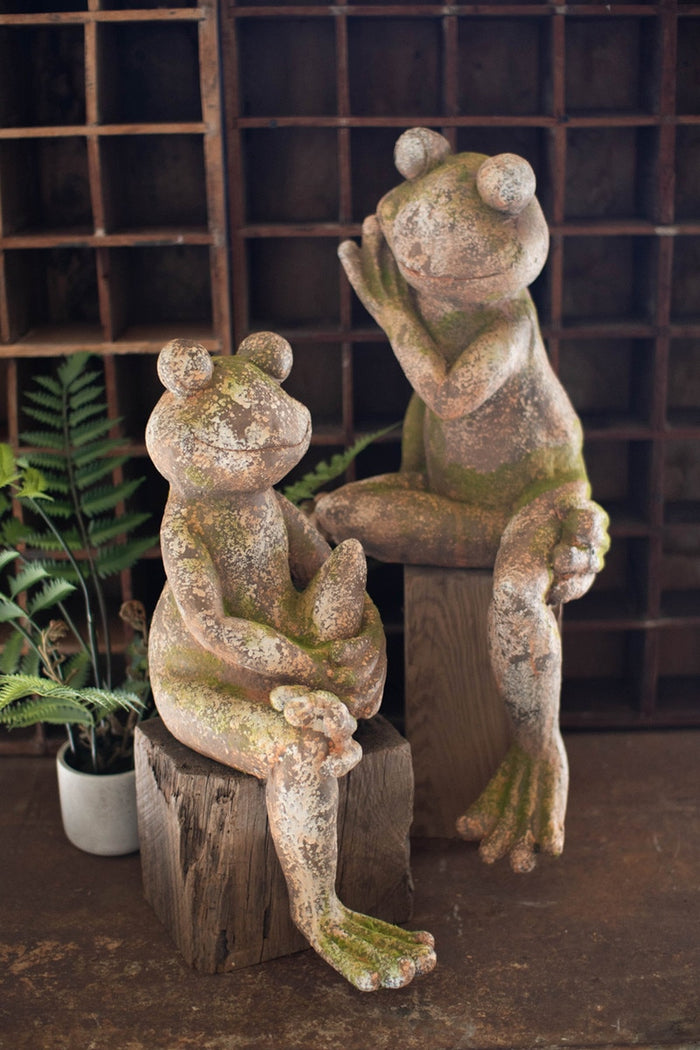 Small Faux Concrete Frog