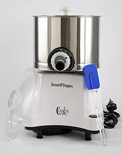 SmartFingers Comfort Plus wet grinder front view showing control panel and grinding drum