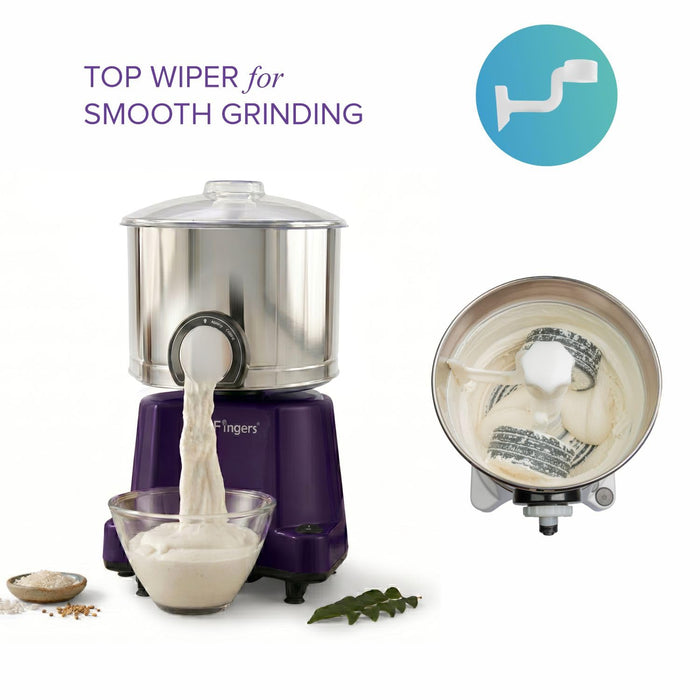 3 litre SmartFingers wet grinder for idli dosa batter violet colour