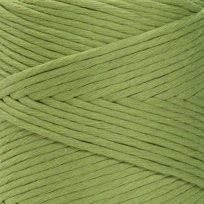 SOFT COTTON CORD ZERO WASTE 4 MM - 1 SINGLE STRAND - APPLE GREEN COLOR