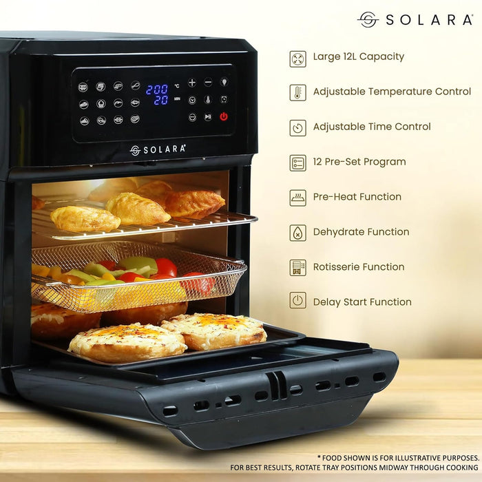 SOLARA 1800W OTG air fryer oven for home kitchen