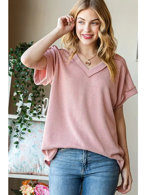 Solid Urban Ribbed Top