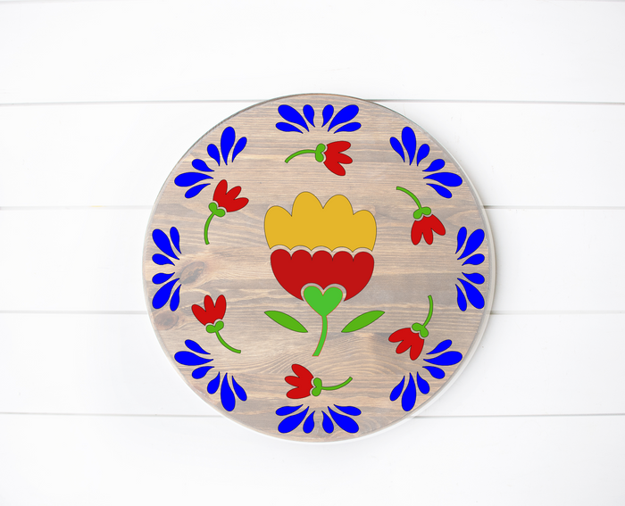 Hispanic folk art 2  18 in round