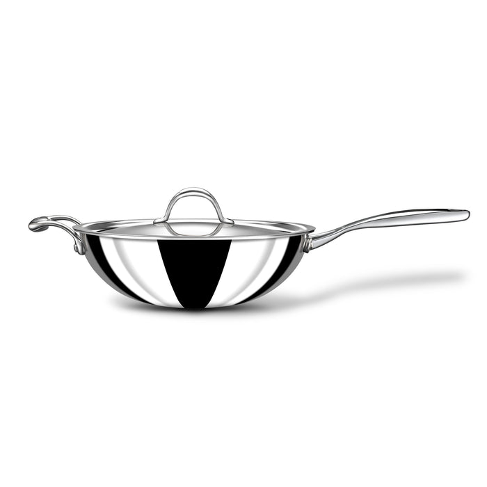 Stahl Stainless Steel Triply Artisan Deep Fry Pan